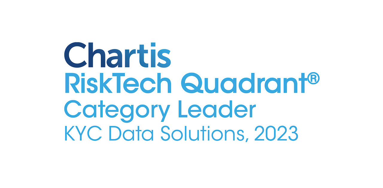 Chartis KYC Data Solutions Category Leader award 2023